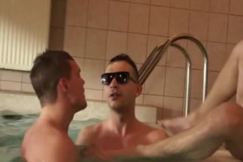 Inside His ass In The Pool