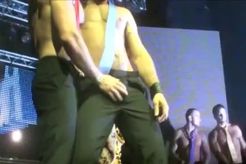 Suited men Having Sex On Stage