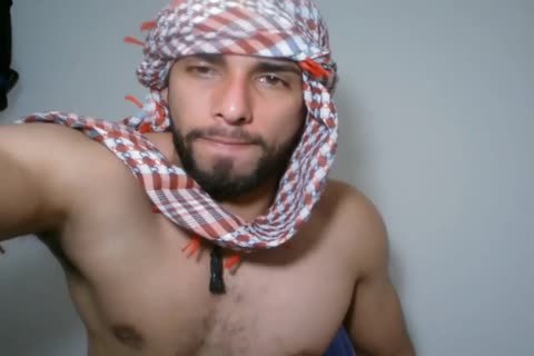 hot muscular Arab Jerks Off And Cums