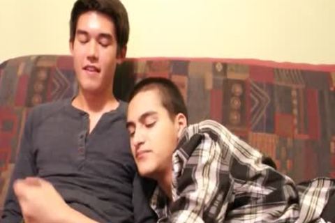 Hispanic twink And asian twink oral sex-stimulation And cum drinking