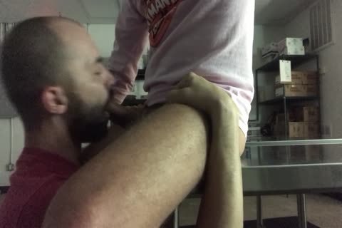 Bakery deep-throat On The Baker's Table.