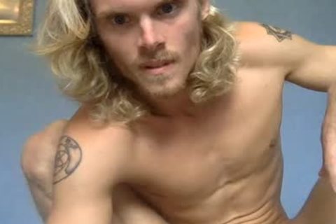 Blond teen Showing His ramrod In Live