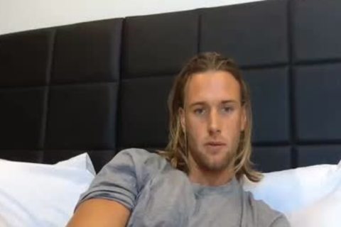 Blond chap On webcam