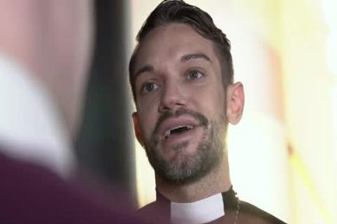 Catholic teen Edward Terrant Misbehaves And Priest Gives Him A Lesson