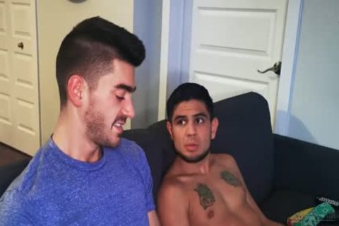 Blindfolded Roommate acquires penis To Distract Him