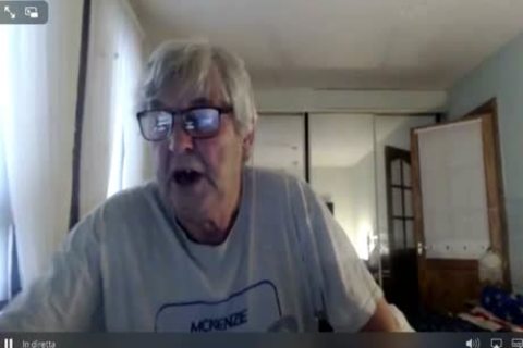 grand-dad stroke On webcam