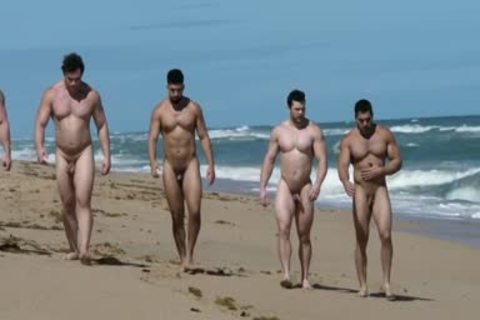Muscle males On The Beach