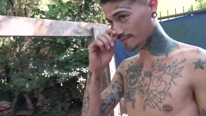 Latin guy With Tattoos Rammed On cam For money