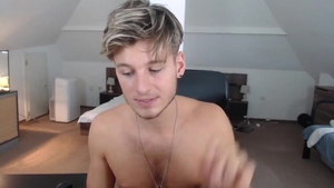 blond guy With big knob web camera