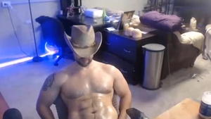 Texan horny man Moving His large wazoo And stroking With His Hard dick In Live