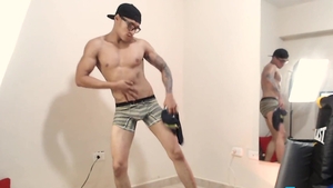Alessandro Olivetti On Flirt4Free - Latino man W Chiseled pumped up Body Stripteases previous to Jerking