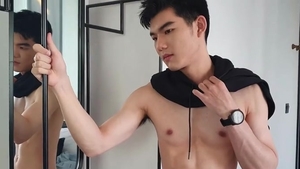skinny asian Model Shows His large penis First Time. Full movie