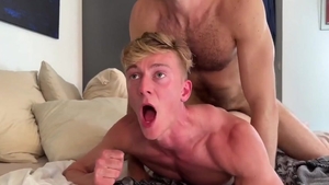 large ramrod pounding filthy Blond Bottom