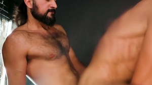 Tattooed Caucasian homo Digs Hard Nailining