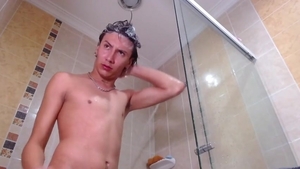 Adam yummy twink cumshot + Shower