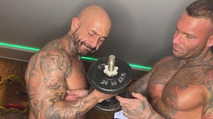 Steve Barrett And Billy Essex pound In The Home Gym
