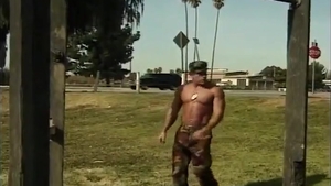 General Military plowing And shoot A giant Load